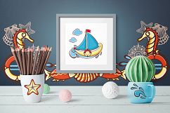 Marine and nautical decor.  Underwater life. Sea ornament. Eps, Png, Jpeg.  Product Image 22