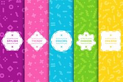 Color semaless memphis patterns Product Image 1