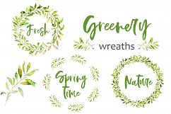 Greenery Collection. Watercolor set Product Image 3