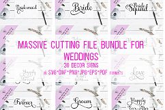 Massive Wedding Sign SVG Bundle Cutting Files includes DXF and EPS  Product Image 1
