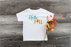 Hello Fall SVG - Fall SVG Cut File - DXF EPS PNG JPG PDF AI Product Image 6