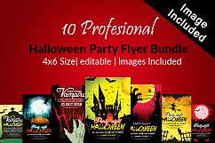 10 Halloween Party Flyers Bundle Product Image 1