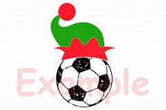 Soccer Christmas Hat svg Elf sweater tackle santa 1050s Product Image 3