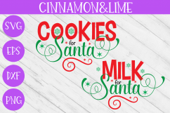 Cookies, Milk for Santa Christmas Svg Cut Files Product Image 1