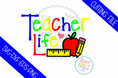 Teacher Life SVG DXF EPS PNG cutting file Product Image 2
