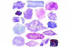 Purple Watercolor Clipart Product Image 1