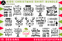 Kids Christmas shirt SVG Bundle | SVG DXF EPS PNG MB37 Product Image 1