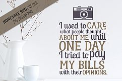 Used To Care Camera SVG Cut File Product Image 1