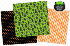 Halloween digital papers, Halloween patterns, Witch, Cat Product Image 4