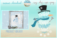 Walking In A Winter Wonderland Snowman SVG DXF EPS PNG files Product Image 1