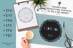 I Love You Wreath - SVG EPS DXF PNG PDF JPG Cutting File Product Image 5