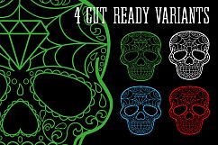 Puppy Calavera Tattoo Style Vector Product Image 5