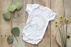 Onsie, Infant bodysuit Mockup, eucalyptus leaves Product Image 3