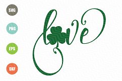 Love Clover St. Patrick&#039;s Day SVG Product Image 1