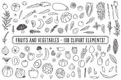 Chalkboard Fruits and Vegetables Product Image 1