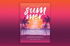 Summer Beach Sunset Flyer Product Image 1