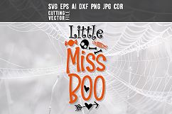 Little Miss Boo - svg, eps, ai, cdr, dxf, png, jpg Product Image 1
