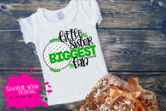 Little Sister Biggest Fan - Golf SVG Product Image 1