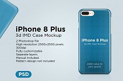 Apple iphone 8 plus 3d case Mockup Product Image 1