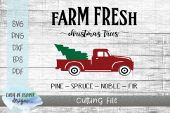 Farm Fresh Christmas Trees SVG - Christmas Tree Farm SVG Product Image 1