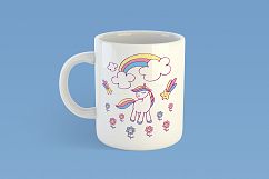 Cute unicorns. Vector elements and patterns. Product Image 5