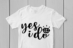 Yes I Do - Wedding SVG EPS DXF PNG Cutting Files Product Image 2