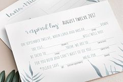 Watercolor Foliage Wedding Invitation Suite Product Image 4