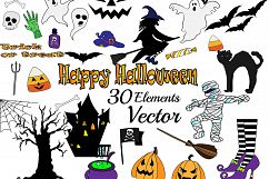 Halloween Vector Clipart Product Image 1