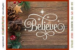 BELIEVE in the Magic - Christmas design in SVG DXF EPS PNG Product Image 2