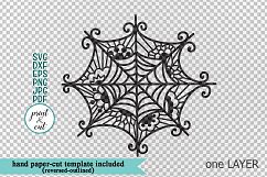 Halloween Spider Web Witch Hat Monogram bundle svg dxf pdf Product Image 3