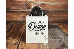Gift bag mockup White Bag Mock Up Product Photography Bag Product Image 1