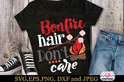 SVG, Dxf, Eps &amp; Png Cutting Files the Bonfire Don&#039;t Care for Cricut and Silhouette Cutting Machines Product Image 1