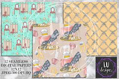 Vintage Boudoir Digital Papers, Glam Backgrounds Product Image 2