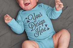 Instant photorealistic baby onesie mockup Product Image 4