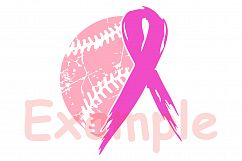 Baseball Tackle Breast Cancer Svg Awareness ribbon 1024s Product Image 3