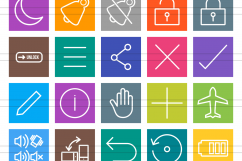 110 Mobile Interface Line Multicolor B/G Icons Product Image 2