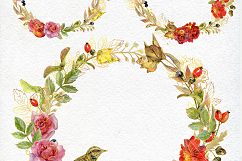 Golden Autumn clipart, Thanksgiving floral clip art Product Image 5