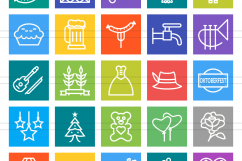 166 Observances &amp; Holiday Line Multicolor B/G Icons Product Image 2