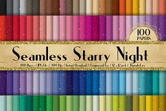 100 Seamless Starry Night Texture Digital Papers Product Image 1