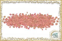 Brush Strokes in Blooming Dahlia - Pink Glitter - Digital Clipart 30 of beautiful PNG files Product Image 29