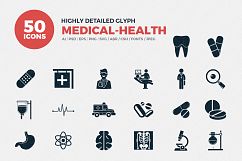 Glyph Medical Icons Set Product Image 1
