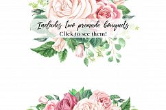 Watercolor Roses &amp; Foliage Set Product Image 4