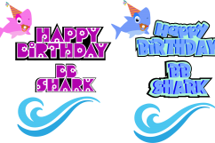 birthday svg, Shark , Boys Birthday, eps dxf, cut files, eps Product Image 1