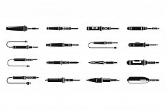 Modern soldering iron icons set, simple style Product Image 1