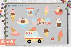 Ice Cream Treats Clip Art Graphics &amp; SVG Cutting Files Product Image 3
