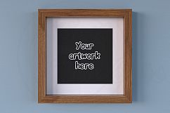 Square wooden frame mockup anysize Product Image 1