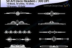 Art deco / art deco headers / art deco header clipart / art deco digital clipart / art deco frames / High Quality / template headers Product Image 5
