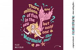ONLY ONE MERMAID LIKE ME! - SVG DXF EPS PNG - Cricut &amp; Silhouette - clean cutting files Product Image 3