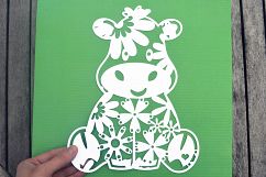 Cow paper cut SVG / DXF / EPS files Product Image 2