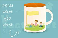 Happy Kids with Banner SVG - Print and Cut Files for Crafter Product Image 3